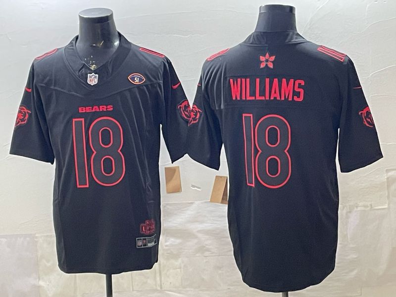 Men 2026 Chicago Bears #18 Williams Black 4th generations Nike Limited NFL Jersey 01->chicago bears->NFL Jersey